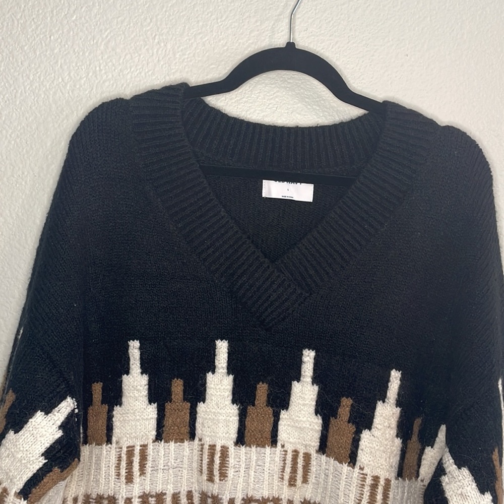 V neck tunic sweater - Picture 4 of 5